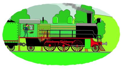 Мультик - Раскраска. Учим Цвета - Все поезда - Муль�