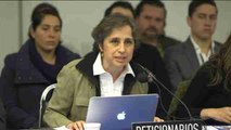 La periodista Camen Arístegui entrega a la CIDH su demanda contra México