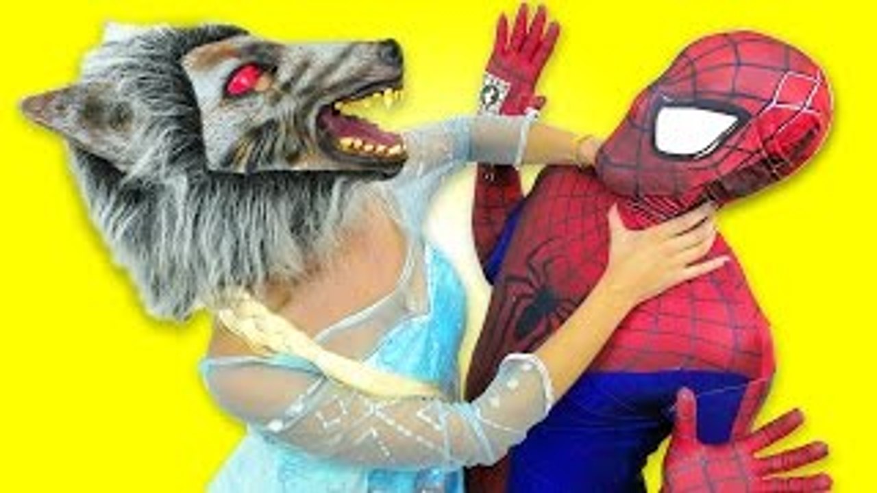 Spiderman vs Werewolf vs Superman vs Frozen Anna Prank - Fun Superhero in Real life