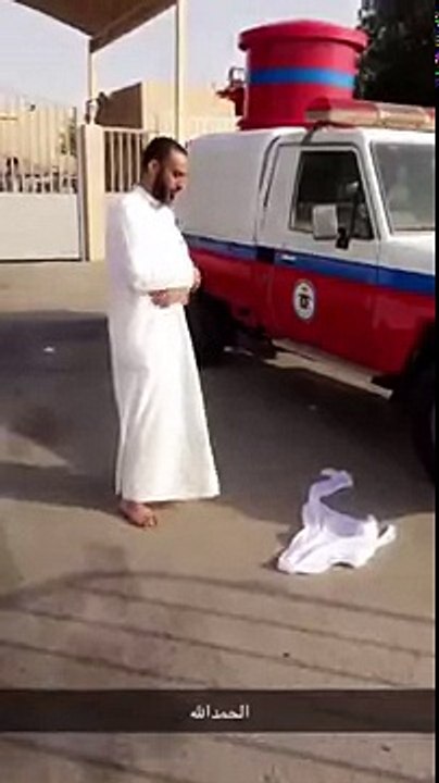 الجبيل - لحظة الإفراج عن السجين زنيفر بن حمد المري
