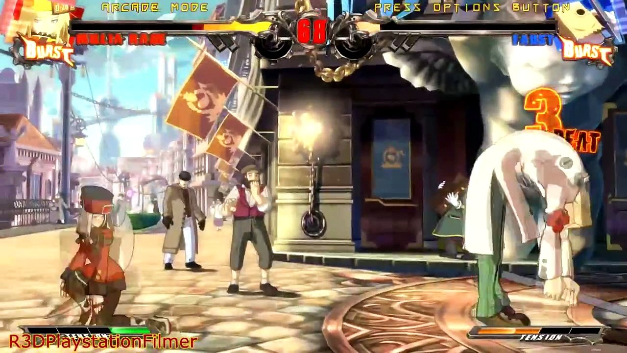 Guilty Gear Xrd - SIGN - PS4 - "Millia" Arcade Mode - Stage 4: Faust {English, Full 1080p HD}