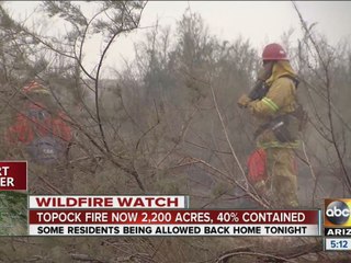 Topock Fire now 2,200 acres, 40% contained
