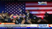 Ted Cruz arremete contra Donald Trump durante acto de campaña y lo llama 