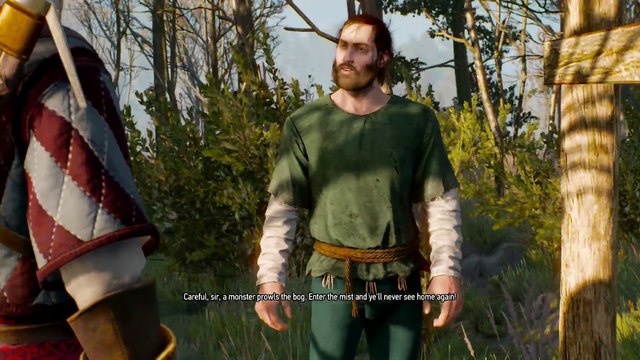 WITCHER 3 DEATH MARCH! WALKTHROUGH 52 - CONTRACT SWAMP THING IGNIS FATUUS BOSS