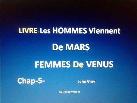 livre - les hommes viennent de mars et femmes de venus-EXTRAIT-chap5 I OBJECTIF 9999 LIVRES