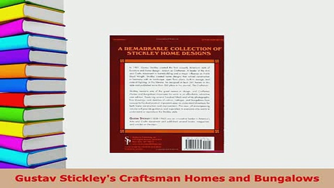Download  Gustav Stickleys Craftsman Homes and Bungalows Download Full Ebook