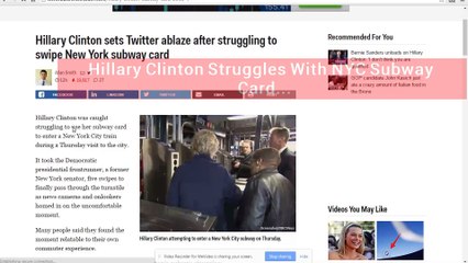 Hillary Clinton Struggles With NYC Subway Card...