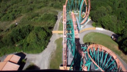 Download Video: Speed No Limits Roller Coaster POV Only Front Seat Onride Oakwood Theme Park Wales UK