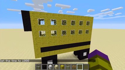 School Bus (minecraft) w/Chunky Monkey