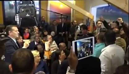 Ted Cruz Shouted Down at NY Latino Preacher Meeting (4-6-16)