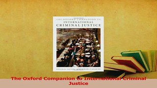 Download  The Oxford Companion to International Criminal Justice PDF Online