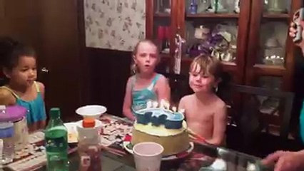 Little Girl Tries To Kiss Little Boy On His Birthday