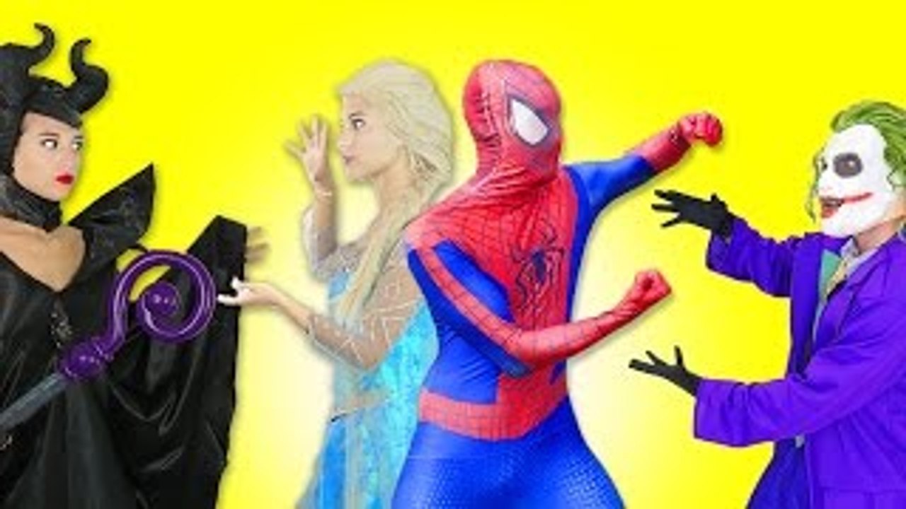 Pink Spidergirl & Spiderman - Frozen Elsa's Baby poo Revenge - Funny Superhero Movie in Real life