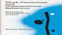 Download Work Psychology and Organizational Behaviour  Managing the Individual at Work