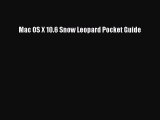 PDF Mac OS X 10.6 Snow Leopard Pocket Guide Free Books