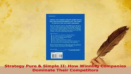 PDF  Strategy Pure  Simple II How Winning Companies Dominate Their Competitors Free Books