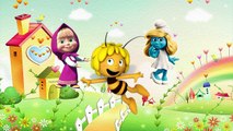 Kinder Surprise Masha and the Bear , Bee Maya , Smurfs , Luntik , Peppa Pig Eggs Toys Opening