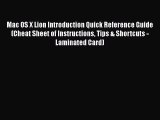PDF Mac OS X Lion Introduction Quick Reference Guide (Cheat Sheet of Instructions Tips & Shortcuts