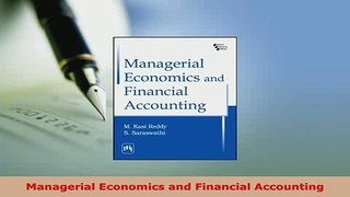 PDF  Managerial Economics and Financial Accounting Download Online