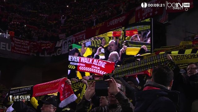 Dortmund - Liverpool : quand les supporters des deux camps chantent You'll never walk alone ensemble