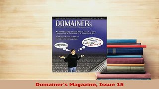 Read  Domainers Magazine Issue 15 Ebook Free