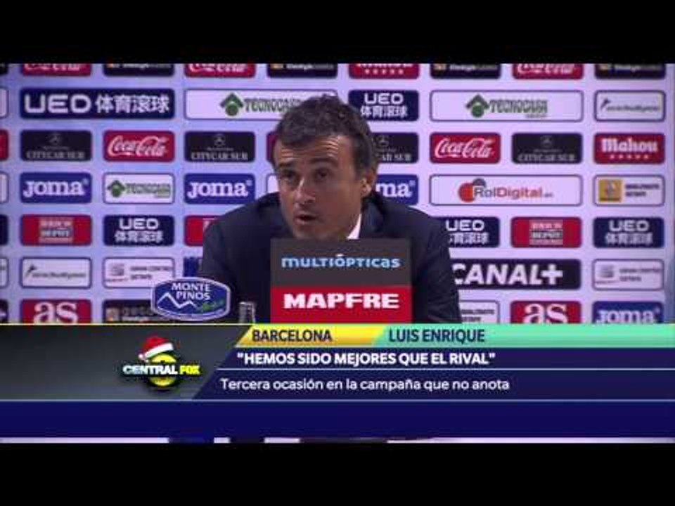 "Fuimos mejores": Luis Enrique