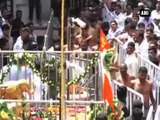 Ahmednagar: Male devotees forcefully enter inner sanctum of Shani Temple