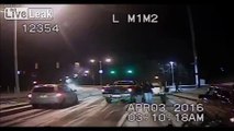 Police Officers Struck By Car At Crash Scene Volume Warning HD
