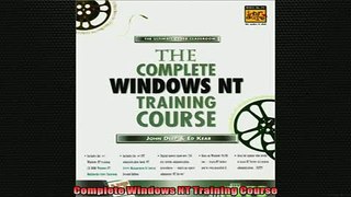 READ book  Complete Windows NT Training Course READ ONLINE