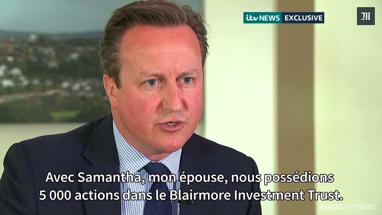 David Cameron reconnait avoir eu des actions da...