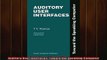 FREE DOWNLOAD  Auditory User Interfaces Toward the Speaking Computer  FREE BOOOK ONLINE