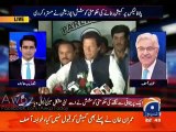 Imran Khan k khilaf hadees ka hwala denay pr Shahzaib Khanzada Khawaja Asif Par Bars Parry