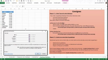 Excel - Comment réaliser une graphique Elastique