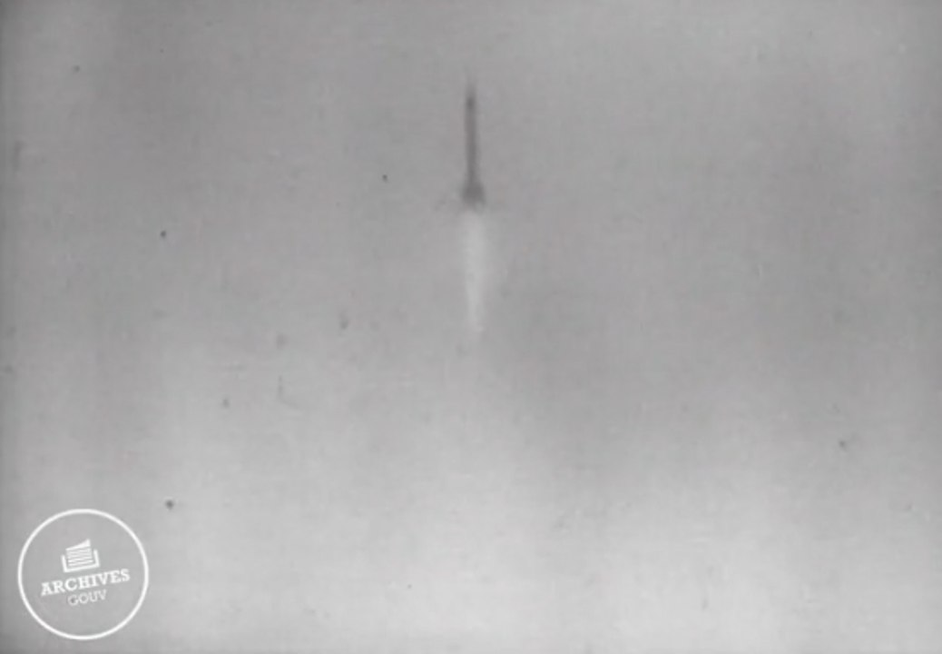 Inauguration du centre spatial guyanais de Kourou avec le lancement de la fusée-sonde Véronique