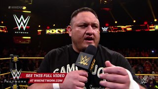 Samoa Joe explains why he attacked Finn Bálor׃ WWE NXT, November 11, 2015
