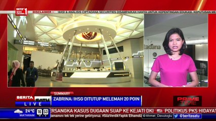 IHSG Ditutup Melemah 20 Poin