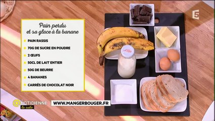 Recette : pain perdu et sa glace à la banane