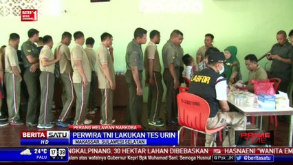 Perwira Menengah TNI Kodam Wirabuana Dites Urine
