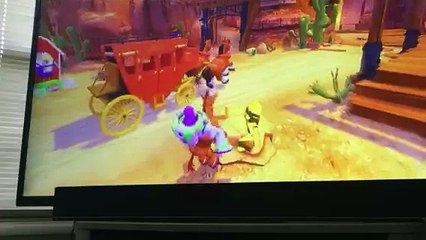 Toy Story 3 Game: Where Does the Stagecoach Go To? (Out Of Map Glitch)