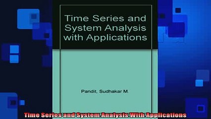 READ book  Time Series and System Analysis With Applications  DOWNLOAD ONLINE
