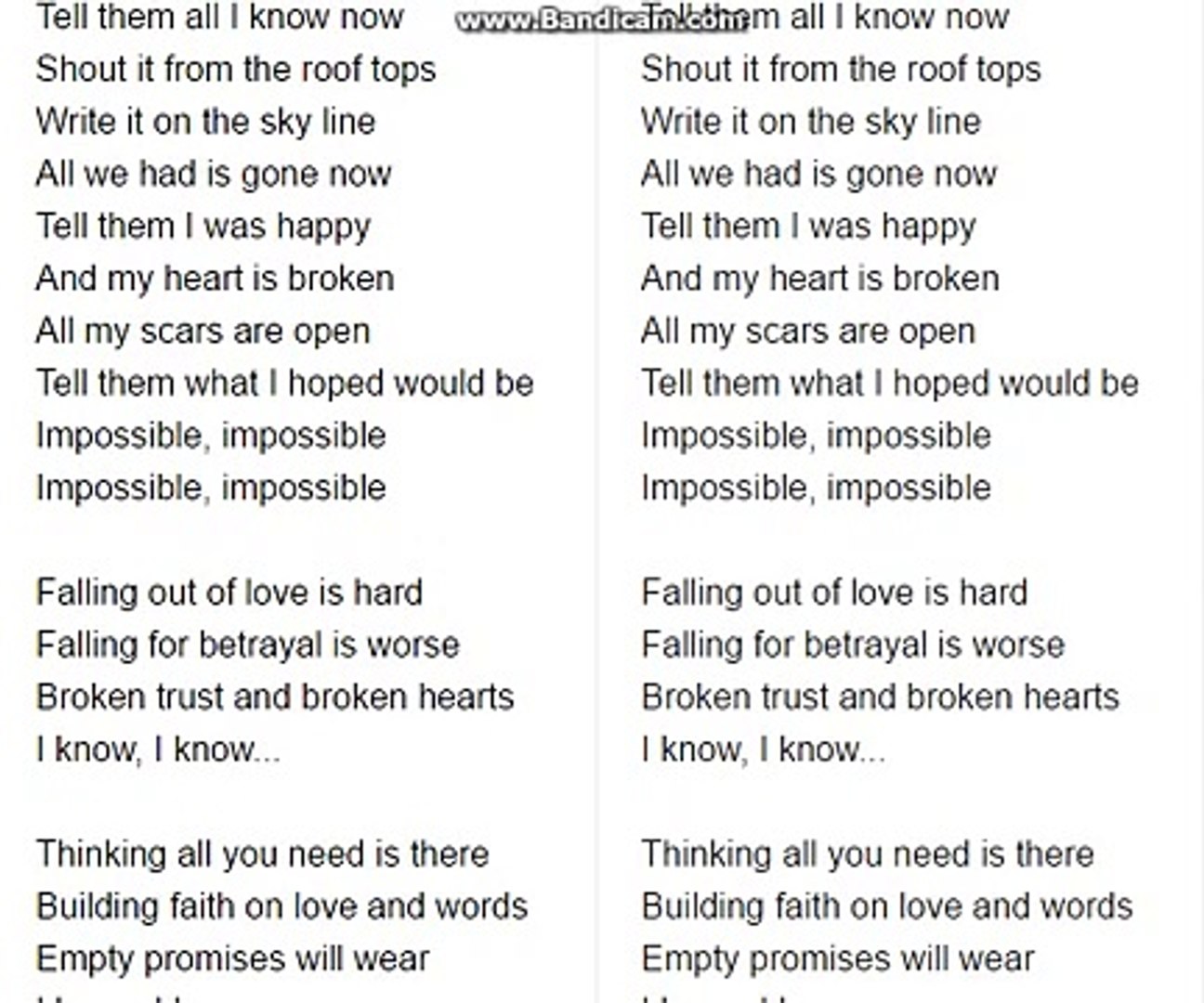 making google translate sing  impossible by James Arthur