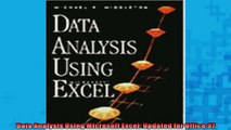 Free PDF Downlaod  Data Analysis Using Microsoft Excel Updated for Office 97  BOOK ONLINE