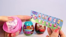 SURPRISE EGGS PEPPA PIG MOSHI MONSTERS CARS 2 MICKEY MOUSE MINNIE MOUSE PLAY DOH EGGS Part 6