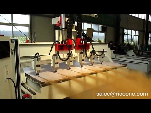 6 Heads Wood Slotted Wall Grooves Cutting CNC Router Machine