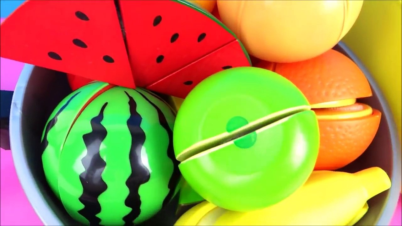 Toy Cutting Fruit Velcro Cooking Playset Fruit Salad Wooden and Plastic