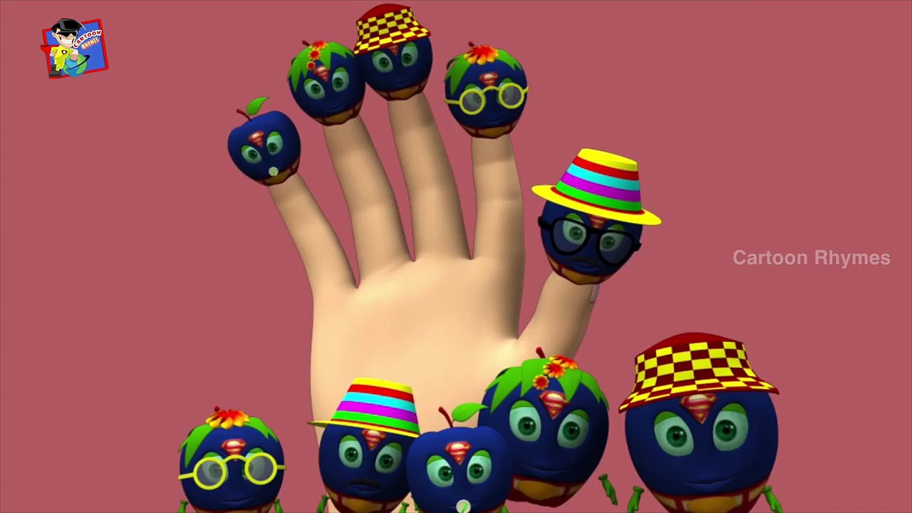 Super Man | Apple Finger Family | Super Hero Finger Family | Finger Family Rhymes | Cartoo