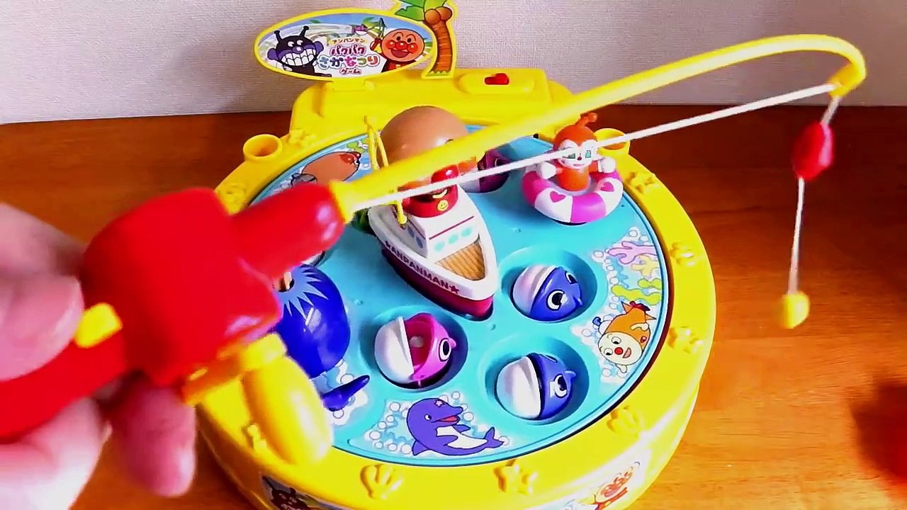 Anpanman Fishing Game！ Anpanman spiral by the way, game is fun! Fishing Sega toys beautiful 호빵맨 장난감
