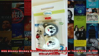 NUK Disney Mickey Mouse Orthodontic Soother Twin Pack  618m BlackWhite