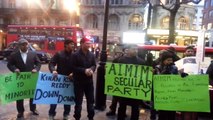 Protest for AIMIM outside Indian Embassy London 3