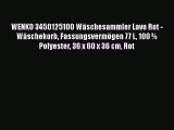 NEUES PRODUKT Zum Kaufen WENKO 3450125100 W?schesammler Lavo Rot - W?schekorb Fassungsverm?gen